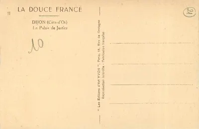 Dijon (Côte-d'Or) — Pałac Sądowy — Wydawnictwo Sztuki Yvon — Rewers