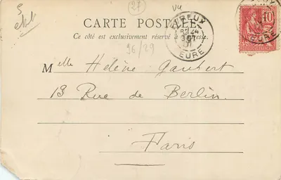 Pałac Sądowy — Évreux — B.E. Paris — Rewers