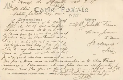 Troyes — A Prefeitura — ND. Fot. n° 2885 — Verso