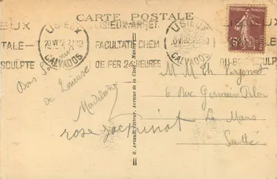 Lisieux — Visão geral da Capela do Carmelo e da Sala dos Lembranças — Editor não identificado, n° 69 — Verso