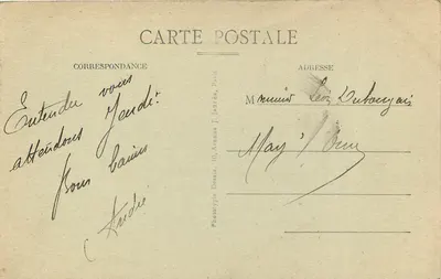 Caen — Widok na Pomnik Dzieci Calvadosu i Kwaterę Hamelin — M.C.F.L. Paris-Meudon — Rewers