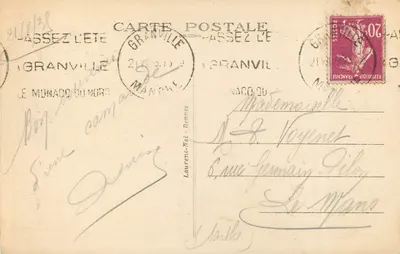 Granville — A Planície do Gousset e as Falésias — Editor não identificado, n° 14 — Verso