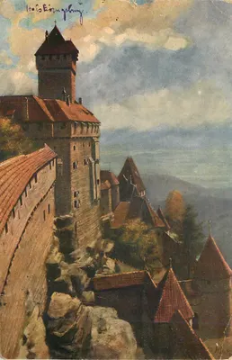 Castelo de Hohkönigsburg — vista panorâmica — editor: Frits Dahl, Kiel