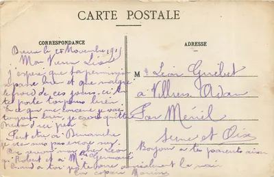 Dreux - La Sous-Préfecture — Ch. Fonceault, edit. Dreux, n°11 — Verso