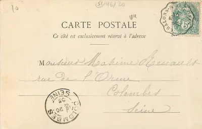 Châlons-sur-Marne — Prefektura — G. Durand, fot. i wyd., Châlons — Rewers