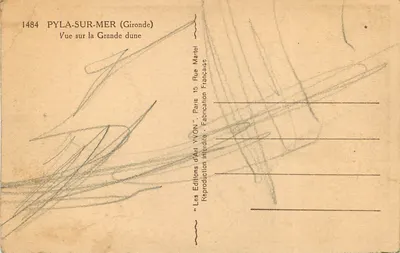 Pyla-sur-Mer — Vue sur la Grande dune — Éditions d'Art YVON, Paris — Verso