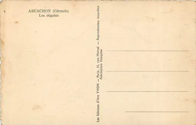 Arcachon (Gironde) — Regaty — Wydawnictwo YVON — Rewers