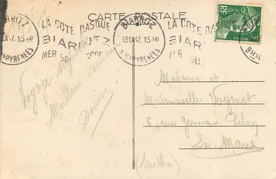 Biarritz — Vista generale scattata dal Faro — n. 124 — Verso