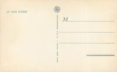 Mônaco — Os Jardins, vista sobre Monte-Carlo — Verso