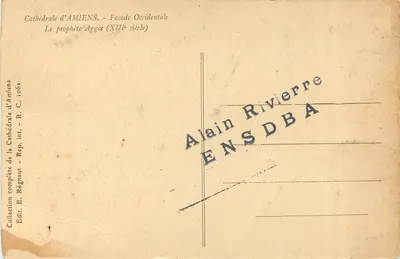 Katedra w Amiens — Façada zachodnia — Prorok Aggę (XIII wiek) — Rewers