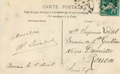 Amiens — Katedra — Małe wieże i łuki zwieńczone — wydawca Saint-Martin Clabbeau — Rewers