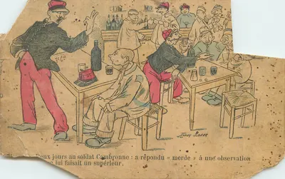 Dois dias ao soldado Cambronne — respondeu « merde » a uma observação — James Lager