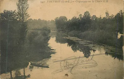 Vouvant (Loire-Atlantique) — Crepúsculo sobre a Cisse — A. B
