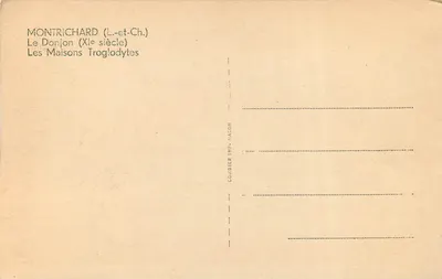 Montrichard — O Donjon (século XI) e As Casas Trogloditas — Combier Imp. Nacon — Verso