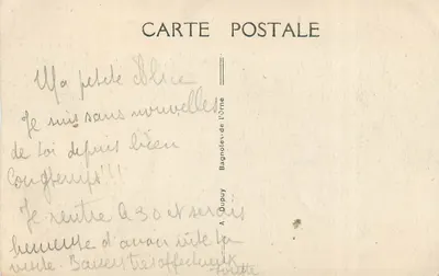 Bagnoles-de-l'Orne — Vista Generale del Lago — editore A. Dupuy, n°28 — Verso