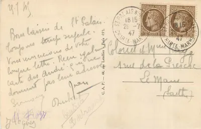 St-PALAlIS-sur-MER — El Puente del Diablo — editor desconocido, n° 114 — Reverso