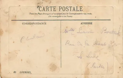 Lourdes — Le Poste des Brancardiers — Editore L.C. n°85 — Verso