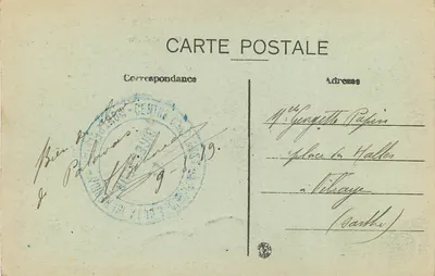 Palavas-les-Flots (Hérault) — Um Coup de Mer — Ed. Mlle Chaperon & Fot. Bardou - Montpellier — Verso