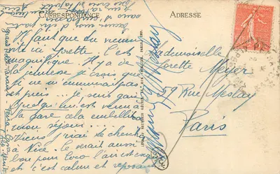 Nice - Vista tomada entre los pinos del Mont Boron — 189 — Reverso