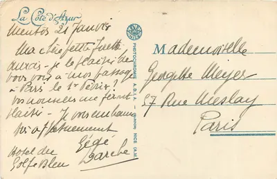 Menton — A Velha Cidade — Fotocromia A.D.I.A. Nice — Verso