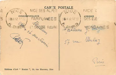Nice — Entrée du Port et Mont-Boron — Photo Munier, n°189 — Achterkant