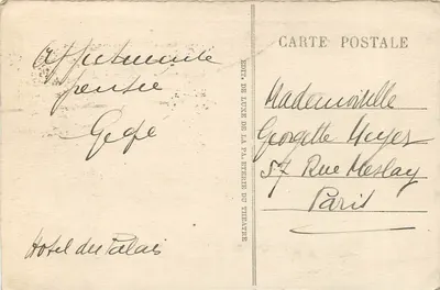 Beziers — Katedra Świętego Nazareza, dzielnica i stary most nad Orbem — Wydanie Luksusowe Papeterie Biblioteki — Rewers