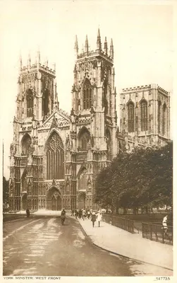 York Minster. Frente Oeste — editor Photochrome Wells, n° 54773A