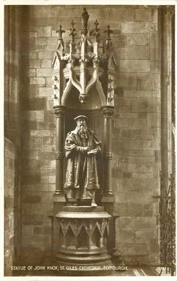 Estátua de John Knox, Catedral de St Giles, Edimburgo — Valentine's Postcards, n° 72885