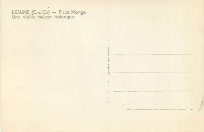 Beaune (C.-d'Or) — Plac Monge — Stara dom historyczny — Rewers