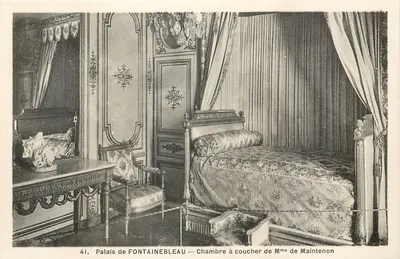 Palais de FONTAINEBLEAU — Chambre à coucher de Mme de Maintenon — série 41
