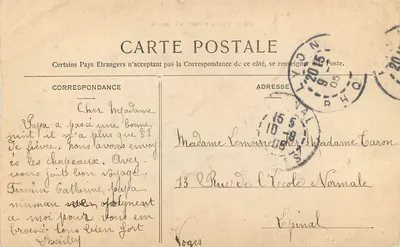 Lyon — Ponte da Boucle — Rhéron, NANCY, n° 461 — Verso