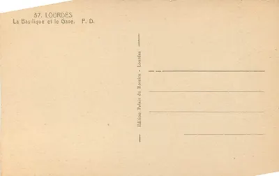 Lourdes — Bazylika i Gave — Wydawnictwo Palais du Rosaire - Lourdes — Rewers