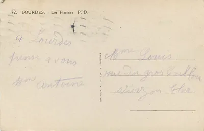 Lourdes — Baseny — Wydawnictwo P. Doucet — Rewers