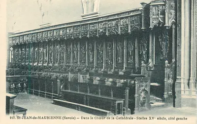 St-Jean-de-Maurienne (Savoie) — No Coro da Catedral — Stalles séc. XV, lado esquerdo