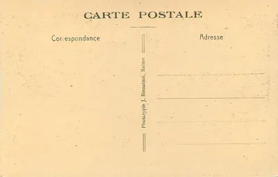 Reims — Katedra — Strona Północna — Poręcz Beau-Dieu — Cl. Rothier - Pailloux, lib., Reims — Rewers