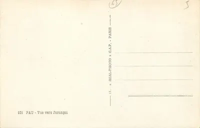 Widok ku Jurançon — Pau — C.A.P. — n° 103 — Rewers