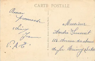 Nevers — Loara i dwa mosty — G. Arraud, wydawca, Nantes — Rewers