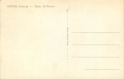 Nevers (Nièvre) — Katedra św. Etienne — Foto Combier Macon — Rewers