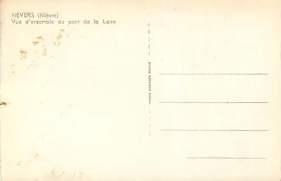 Nevers (Nièvre) — Ogólny widok mostu Loary — Foto Combier Macon — Rewers