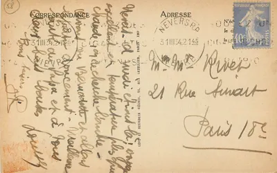 Nevers — Panoramiczny widok na Pałac Ducalny — LL — Rewers