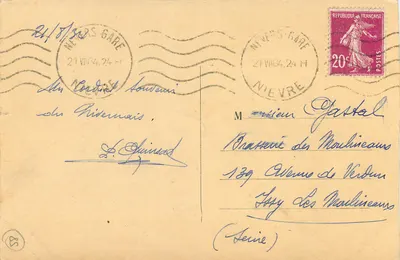Nevers — Katedra — Część Romaneska i Wieża — Kolekcja Roube — Rewers