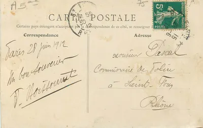 Paris - Platz und Musée de Cluny — B.F., Paris, n°484 — Rückseite