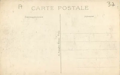 Azay-le-Rideau — łóżko pokoju Króla — A.P. — Rewers
