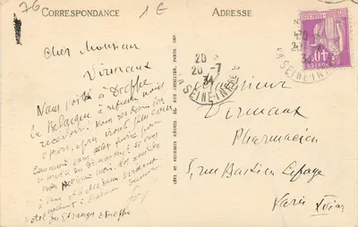 Dieppe — Ogród Kasyna i Zamek — LL. n° 208 — Rewers