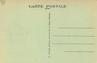 MERS-les-BAINS (Somme) — A Praia e a Falésia — G. Artaud, Nantes — Verso