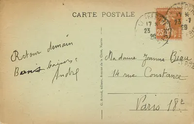 MERS-les-BAINS - Beach View Overall — G. Artaud, publisher, No. 13 — Back