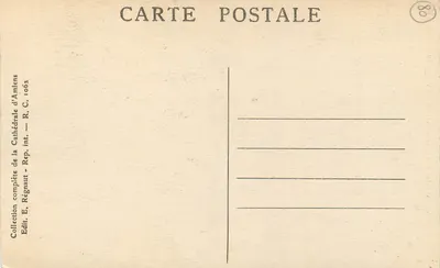 Katedra w AMIENS — Façada zachodnia — kolekcja E. Régnaud, nr 88 — Rewers