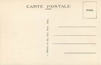 Nice - Kasyno i Ogród Albert I — J. Gilletta i Cie, Nice — Rewers