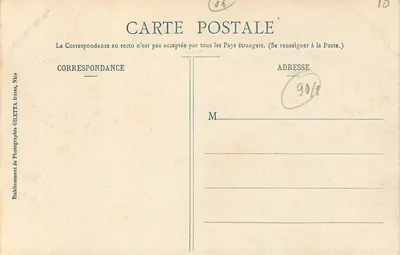 NICE — Vallon du Paillon-Cimiez — Édition Giletta, phot., Nice. Collection Artistique, n°33 — Rewers