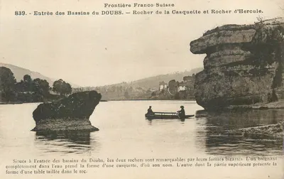 Entrada dos Bassins do Doubs — Rocher da Casquette e Rocher d'Hercule — Fronteira Franco-Suíça